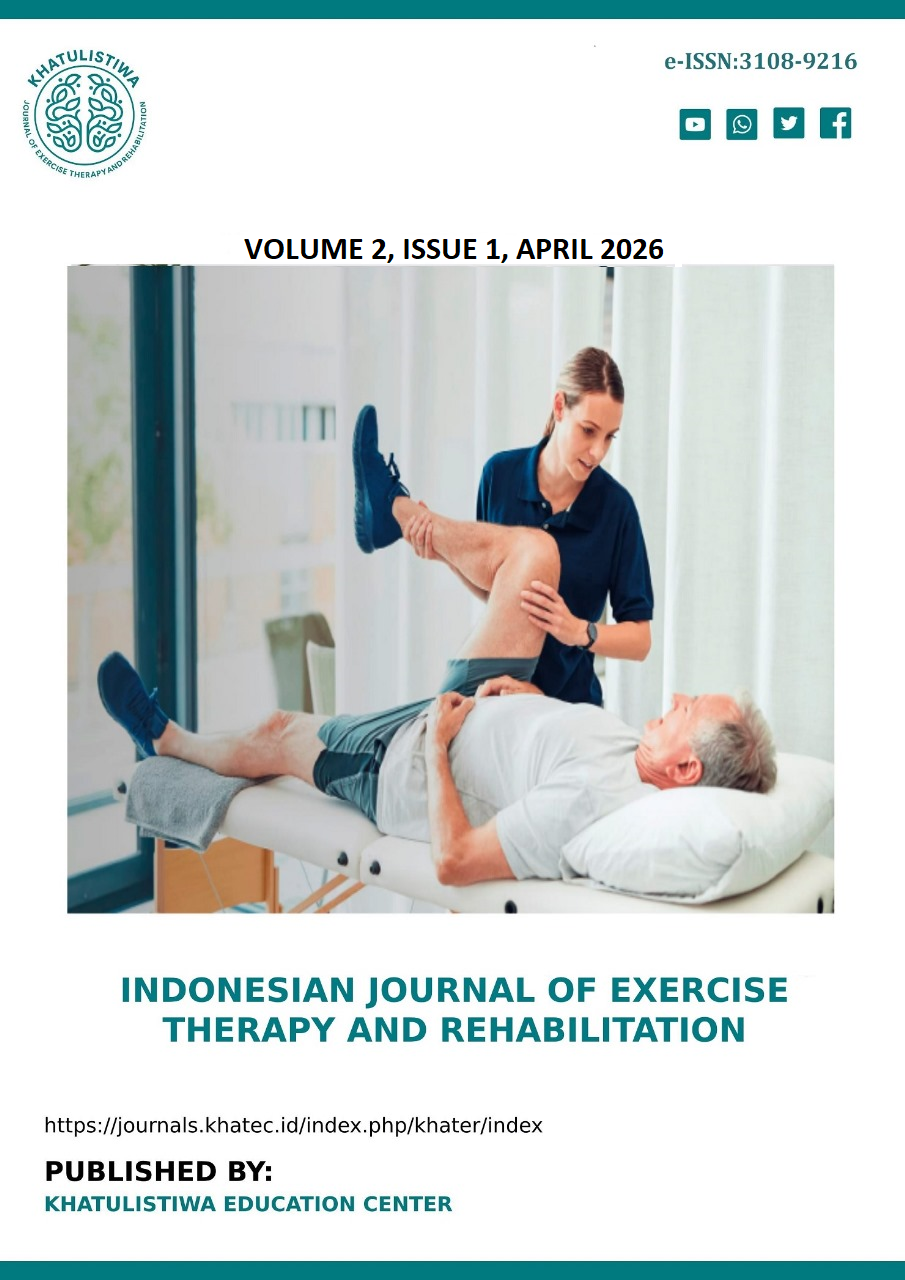 					View Vol. 2 No. 1 (2026): Indonesian Journal Of Exercise Therapy And Rehabilitation
				